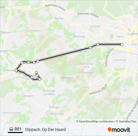 D21 bus Line Map