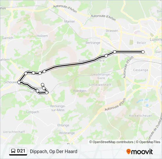 D21 Bus Line Map