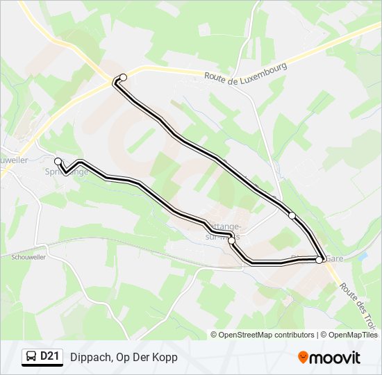 D21 bus Line Map