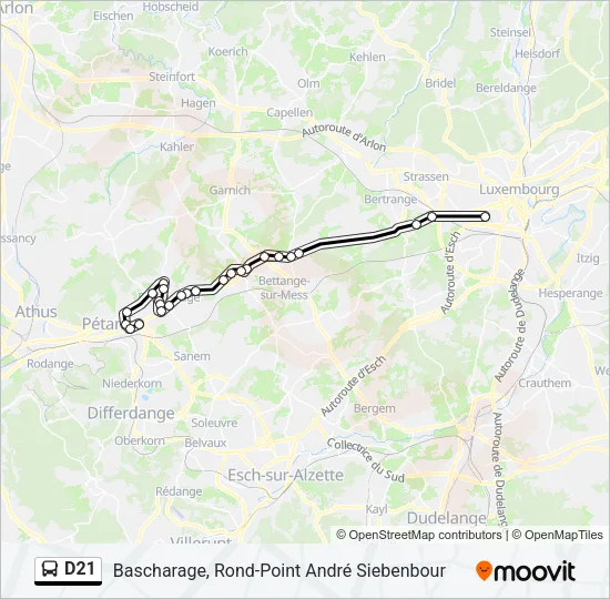 D21 Bus Line Map