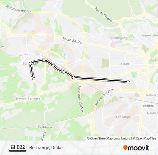 D22 Bus Line Map