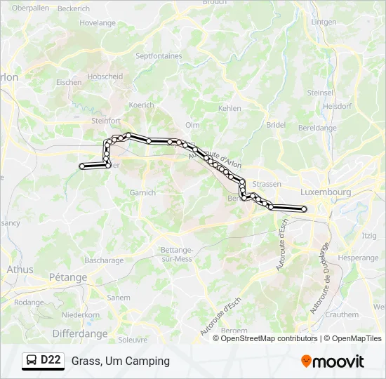 D22 Bus Line Map