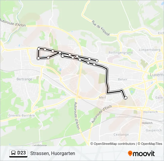 D23 Bus Line Map