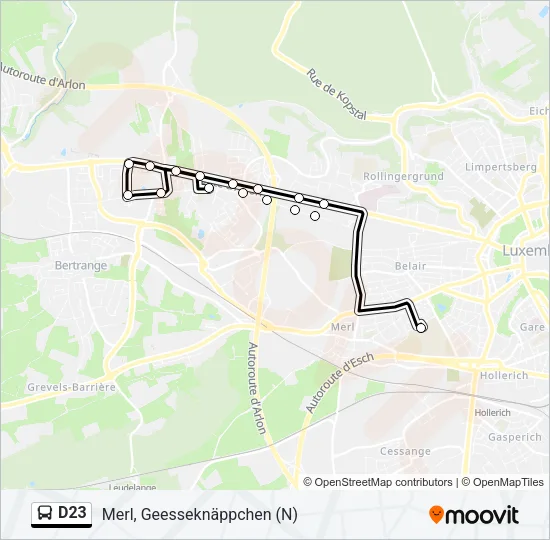 D23 Bus Line Map