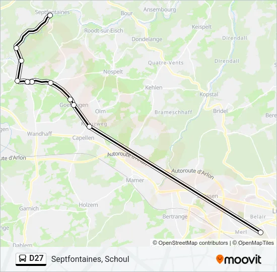 D27 Bus Line Map