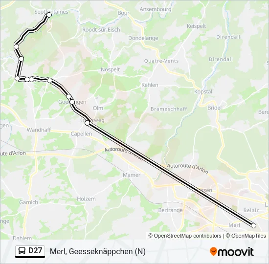 D27 Bus Line Map