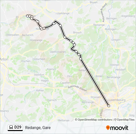 D29 Bus Line Map
