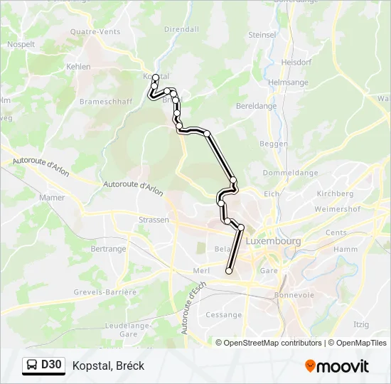 D30 Bus Line Map