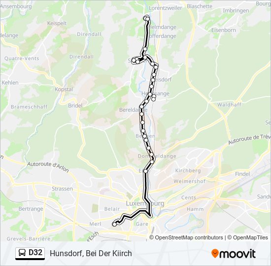 D32 bus Line Map
