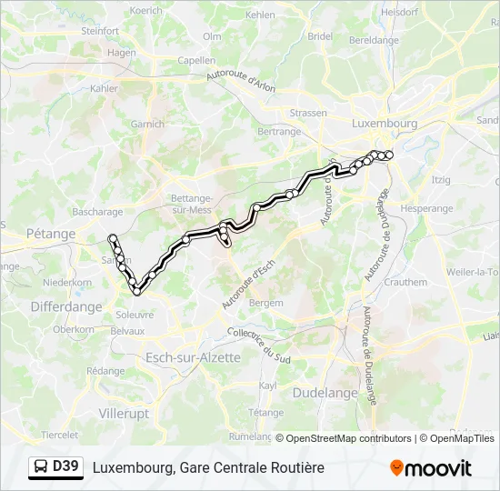 D39 Bus Line Map