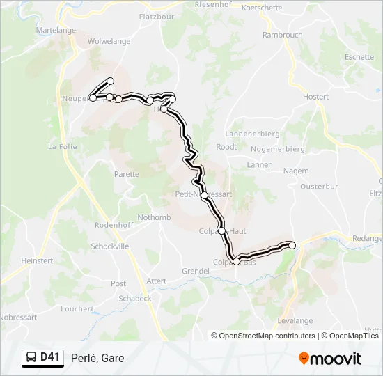 D41 Bus Line Map