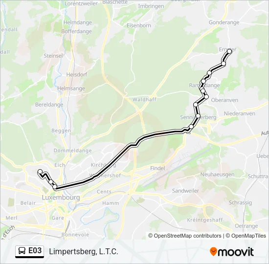 E03 Bus Line Map