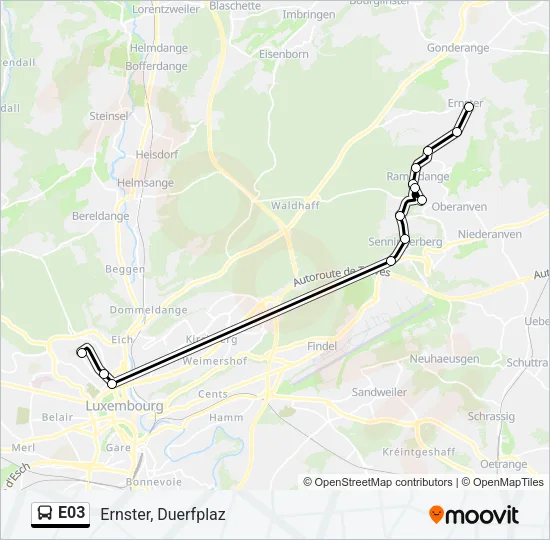 E03 Bus Line Map