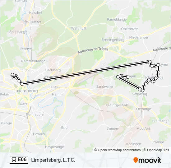 E06 Bus Line Map