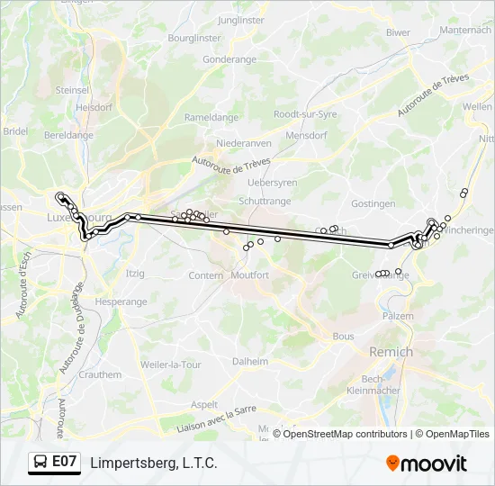E07 Bus Line Map