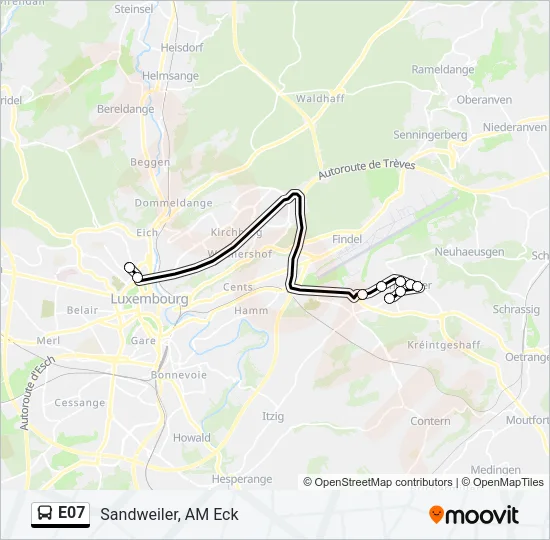 E07 Bus Line Map