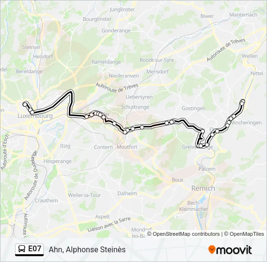 E07 Bus Line Map
