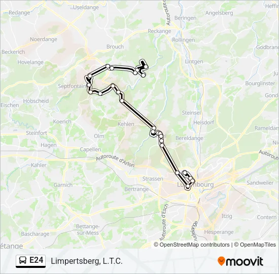 E24 Bus Line Map
