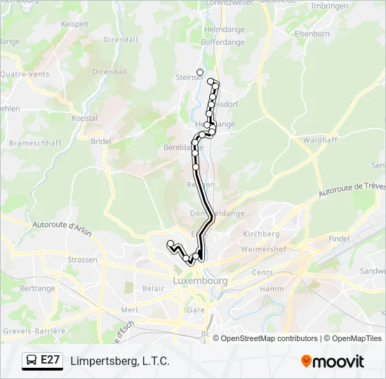 E27 Bus Line Map