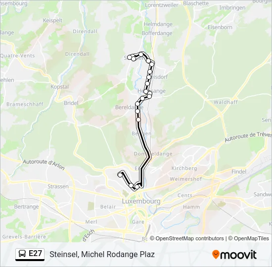 E27 Bus Line Map