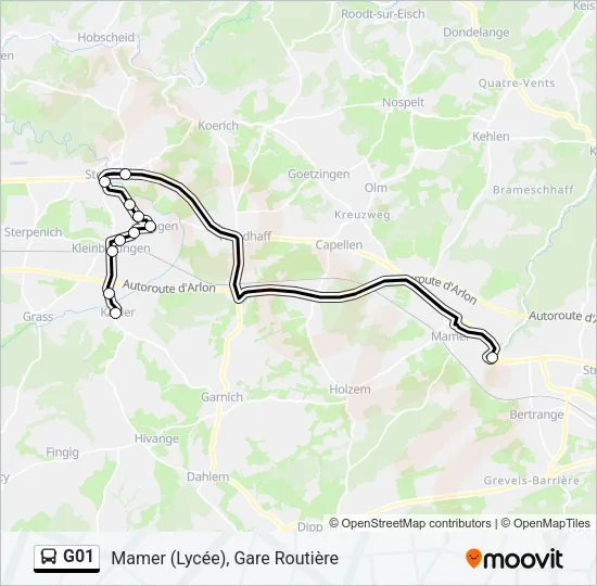 G01 Bus Line Map
