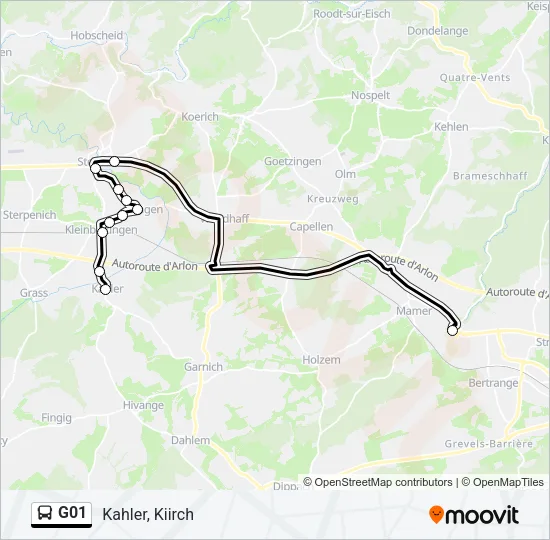 G01 Bus Line Map