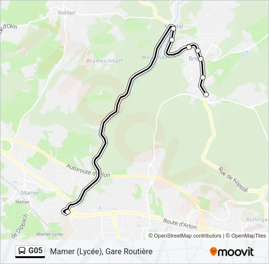 G05 Bus Line Map