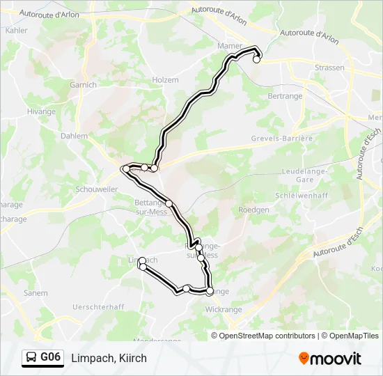 G06 Bus Line Map