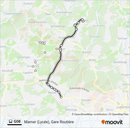 G08 Bus Line Map