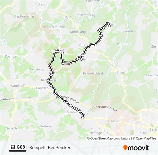 G08 Bus Line Map