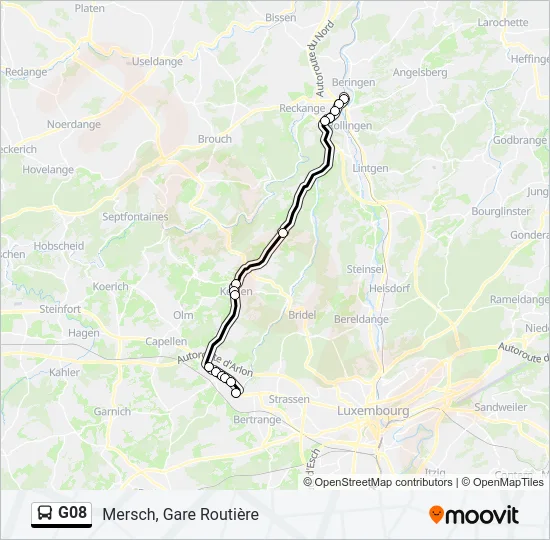 G08 Bus Line Map