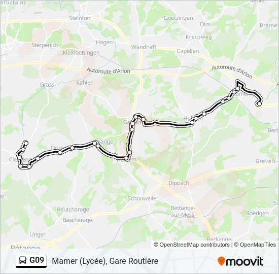 G09 Bus Line Map
