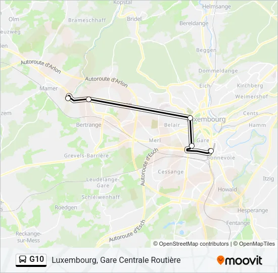 G10 Bus Line Map