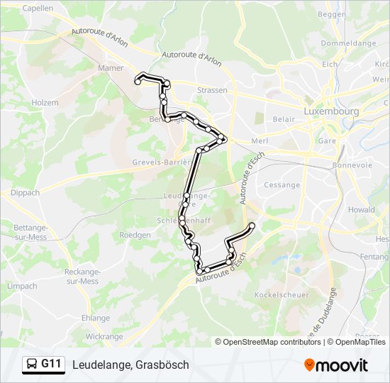 G11 bus Line Map