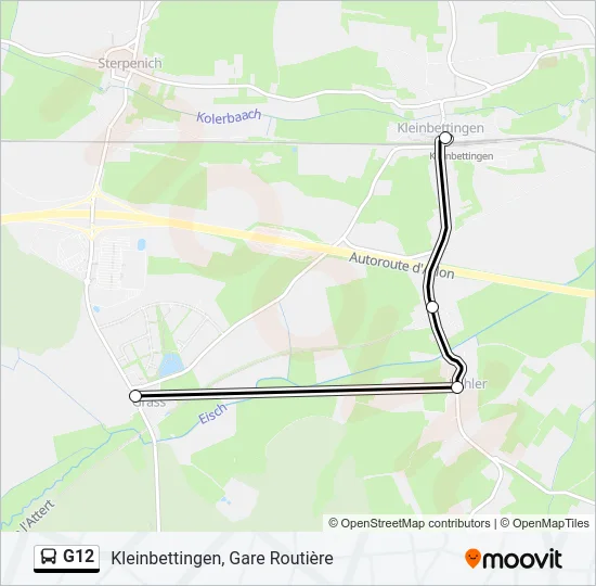 G12 Bus Line Map