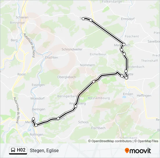 H02 Bus Line Map