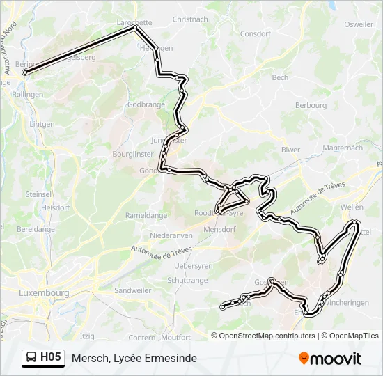 H05 Bus Line Map