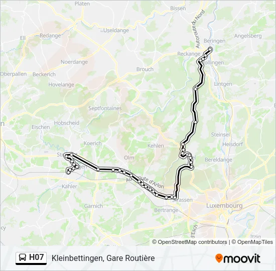 H07 Bus Line Map