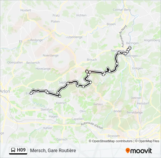 H09 Bus Line Map