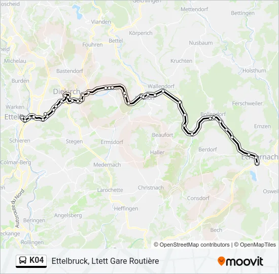 K04 Bus Line Map