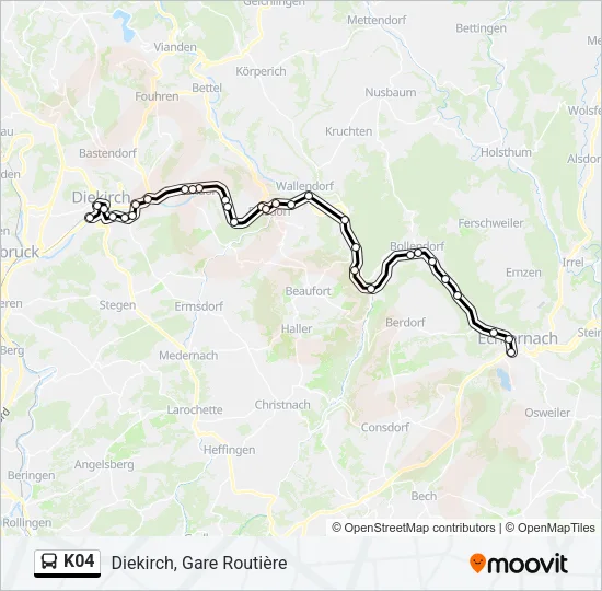 K04 Bus Line Map