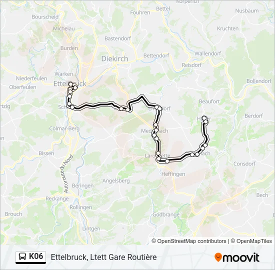 K06 Bus Line Map
