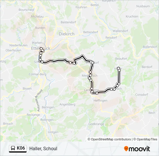K06 Bus Line Map