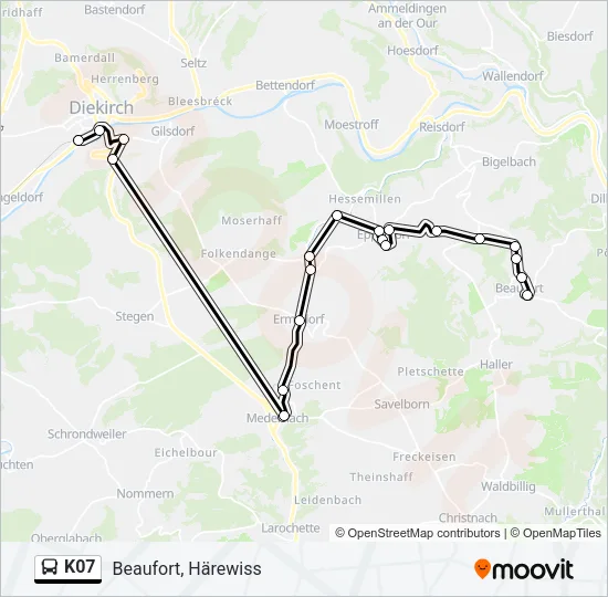 K07 Bus Line Map