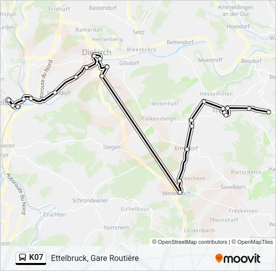 K07 Bus Line Map