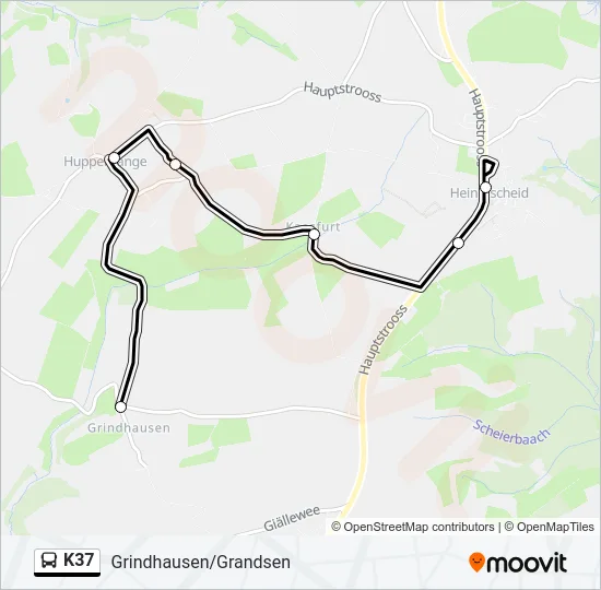 K37 Bus Line Map