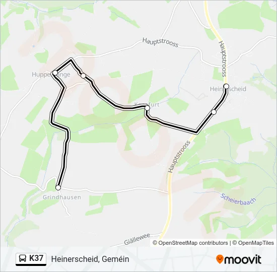 K37 Bus Line Map
