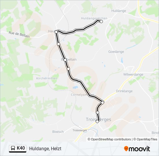 K40 bus Line Map