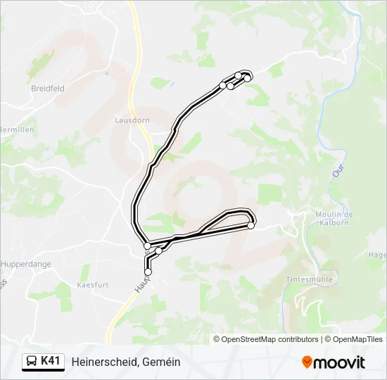 K41 Bus Line Map