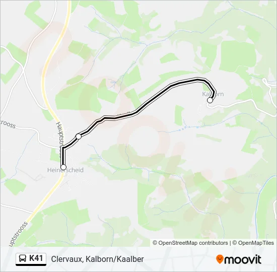 K41 Bus Line Map
